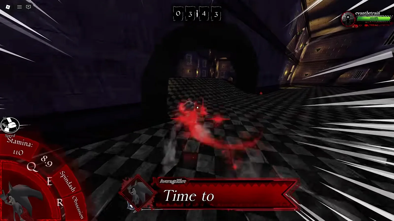 Fleetway Super Sonic unleashing his golden Chaos Burst AoE with red taunt dialogue in Abyssal Escape